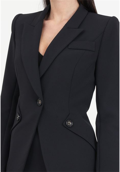 Elegant black women's blazer with buttons ELISABETTA FRANCHI | GI05741E2110